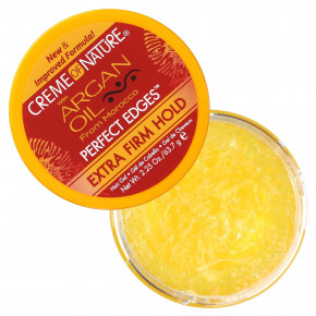 Creme Of Nature, Аргановое масло из Марокко, Perfect Edges, гель для волос с очень твердой фиксацией, 63,7 г (2,25 унции) (Товар снят с продажи) в Москве - eco-herb.ru | фото