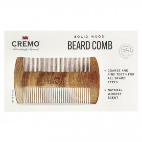 Cremo, Гребешок для бороды из цельного дерева, 1 гребешок в Москве - eco-herb.ru | фото