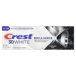 Crest, 3D White, Brilliance, фторидная зубная паста, древесный уголь и мята, 99 г (3,5 унции) в Москве - eco-herb.ru | фото