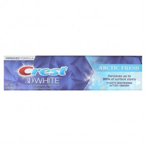 Crest, 3D White, зубная паста с фтором, предотвращающая кариес, Arctic Fresh, 107 г (3,8 унции) в Москве - eco-herb.ru | фото