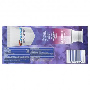 Crest, 3D White, фторсодержащая зубная паста от кариеса, гламурный белый, 2 шт. В упаковке, 107 г (3,8 унции) в Москве - eco-herb.ru | фото