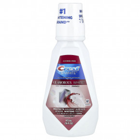 Crest, 3D White, универсальная отбеливающая жидкость для полоскания рта, Glamorous White, арктическая мята, 473 мл (16 жидк. унц.) - описание | фото