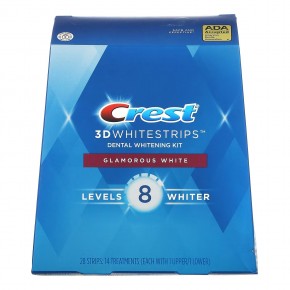 Crest, 3D Whitestrips, Glamorous White, комплект для отбеливания зубов, 28 полосок в Москве - eco-herb.ru | фото