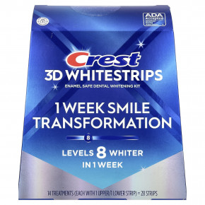 Crest, 3D Whitestrips™, набор для безопасного отбеливания зубов, 28 полосок - описание