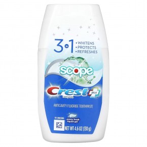 Crest, Complete Plus Scope, Fluoride Toothpaste, Minty Fresh Liquid Gel, 4.6 oz (130 g) в Москве - eco-herb.ru | фото