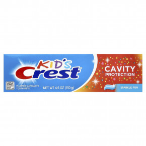 Crest, Kids, Protection, зубная паста против кариеса с фтором, Sparkle Fun, 130 г (4,6 унции) в Москве - eco-herb.ru | фото
