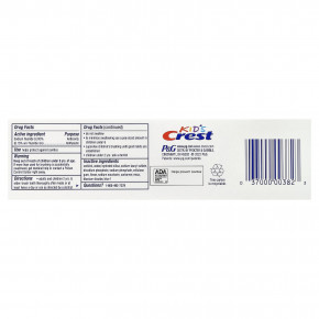 Crest, Kids, Protection, зубная паста против кариеса с фтором, Sparkle Fun, 130 г (4,6 унции) в Москве - eco-herb.ru | фото