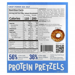 Crisp Power, Протеиновые крендели, морская соль, 6 пакетиков по 50 г (1,75 унции) в Москве - eco-herb.ru | фото