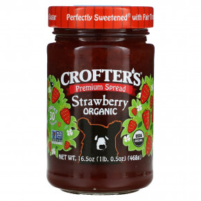 Crofter's Organic, Органический спред премиального качества, клубника, 468 г (16,5 унции) в Москве - eco-herb.ru | фото