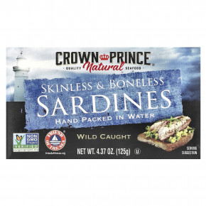 Crown Prince Natural, сардины без кожи и костей, в воде, 125 г (4,37 унции) (Товар снят с продажи) в Москве - eco-herb.ru | изображение Crown Prince Natural, сардины без кожи и костей, в воде, 125 г (4,37 унции) (Товар снят с продажи) в Москве - eco-herb.ru | фото