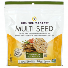 Crunchmaster, Multi-Seed, хрустящие рисовые крекеры, розмарин и оливковое масло, 113 г (4 унции) в Москве - eco-herb.ru | фото