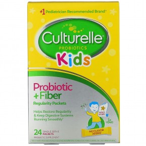 Culturelle, Для детей, пробиотик и клетчатка, для детей старше 1 года, 24 порционных пакетика, по 4,8 г (0,17 унции) - описание