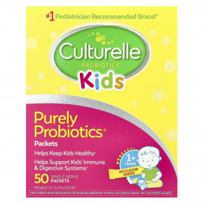 Culturelle, Kids, Purely Probiotics®, пробиотики для детей от 1 года, 50 порционных пакетиков по 1,5 г (0,05 унции) в Москве - eco-herb.ru | фото