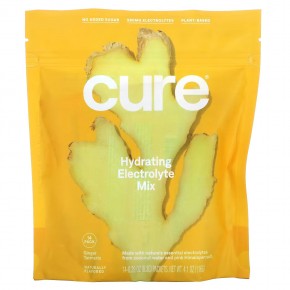 Cure Hydration, увлажняющая смесь электролитов, со вкусом имбиря и куркумы, 14 пакетиков по 8,3 г (0,29 унции) каждый - описание