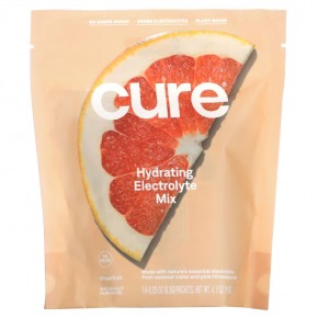 Cure Hydration, смесь электролитов для гидратации, грейпфрут, 14 пакетиков по 8,3 г (0,29 унции) каждый - описание