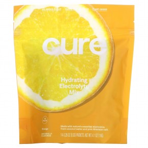 Cure Hydration, смесь электролитов для гидратации, апельсин, 14 пакетиков по 8,3 г (0,29 унции) каждый - описание