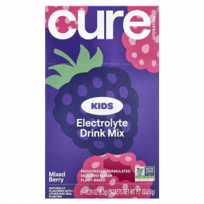 Cure Hydration, Kids, смесь для приготовления электролитов, ягодная смесь, 6 пакетиков по 8,3 г (0,29 унции) - описание