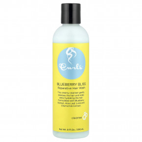 Curls, Blueberry Bliss, восстанавливающее средство для мытья волос, 236 мл (8 жидк. унц.) - описание | фото