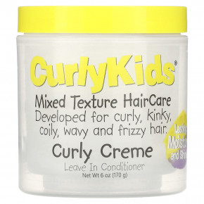 CurlyKids, Curly Creme, несмываемый кондиционер, 170 г (6 унций) (Товар снят с продажи) в Москве - eco-herb.ru | фото