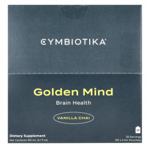 Cymbiotika, Golden Mind, здоровье мозга, ванильный чай, 30 пакетиков (5 мл) в Москве - eco-herb.ru | фото