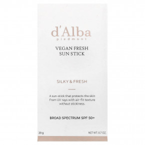d'Alba, Vegan Fresh Sun Stick, SPF 50+, 20 г (0,7 унции) в Москве - eco-herb.ru | изображение d'Alba, Vegan Fresh Sun Stick, SPF 50+, 20 г (0,7 унции) в Москве - eco-herb.ru | фото