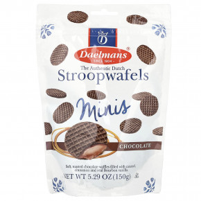 Daelmans, Stroopwafels Minis, шоколад, 150 г (5,29 унции) - описание