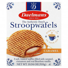 Daelmans, Stropwafels, карамель, 8 вафель, 310 г (10,94 унции) в Москве - eco-herb.ru | фото