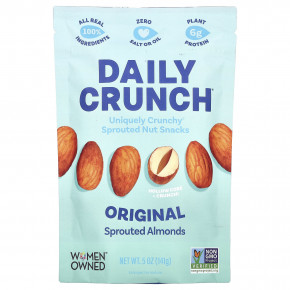 Daily Crunch, Проросший миндаль, оригинальный, 141 г (5 унций) - описание