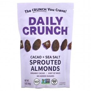 Daily Crunch, Sprouted Almonds, Cacao + Sea Salt, 5 oz (141 g) в Москве - eco-herb.ru | фото
