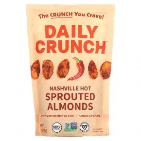 Daily Crunch, Sprouted Almonds, Nashville Hot, 5 oz (141 g) - описание