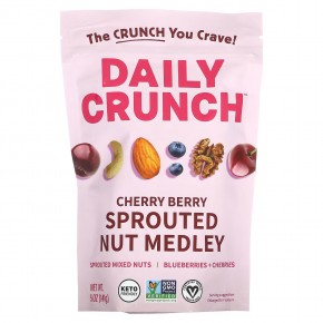 Daily Crunch, Sprouted Nut Medley, Cherry Berry, 5 oz (141 g) в Москве - eco-herb.ru | фото