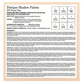 Dasique, палитра теней для век, оттенок 28 Brown Bear, 1 шт. в Москве - eco-herb.ru | фото