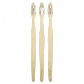 Davids, премиальный бамбуковый зубная щетка, мягкая, для взрослых, 3 шт. в Москве - eco-herb.ru | фото