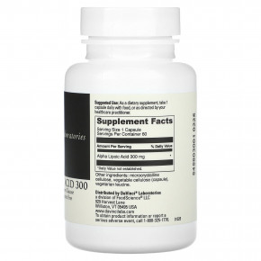 DaVinci Laboratories, альфа-липоевая кислота 300, 60 капсул (300 мг в 1 капсуле) в Москве - eco-herb.ru | фото