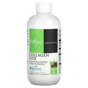 DaVinci Laboratories, Collagen Flex, коллаген с мятным шоколадом, 225 мл (7,6 жидк. унции) - описание | фото