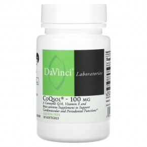DaVinci Laboratories of Vermont, CoQsol, 100 мг, 30 мягких таблеток в Москве - eco-herb.ru | фото