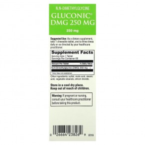 DaVinci Laboratories of Vermont, Глюконик DMG, 250 мг, 60 таблеток в Москве - eco-herb.ru | фото