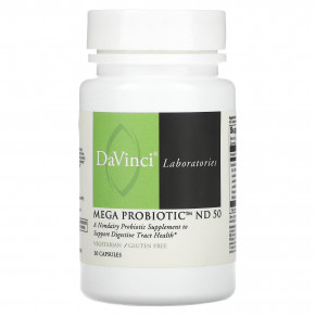 DaVinci Laboratories, Mega Probiotic ND 50, 30 капсул - описание