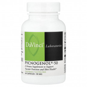 DaVinci Laboratories, Pycnogenol®-50, 50 мг, 60 капсул - описание | фото