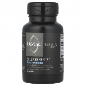 DaVinci Laboratories, Sleep Benefits ™, без мелатонина, 60 капсул - описание | фото