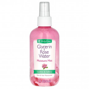 De La Cruz, увлажняющий спрей, глицерин и розовая вода, 236 мл (8 жидк. унций) - подробнее De La Cruz, увлажняющий спрей, глицерин и розовая вода, 236 мл (8 жидк. унций) - описание