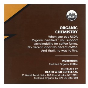 Death Wish Coffee, Капсулы с кофе на одну порцию, средней обжарки, 10 капсул по 12,5 г (0,44 унции) в Москве - eco-herb.ru | фото