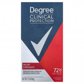 Degree, Clinical Protection, дезодорант-антиперспирант, мягкий твёрдый, Sport Strength, 48 г (1,7 унции) в Москве - eco-herb.ru | изображение Degree, Clinical Protection, дезодорант-антиперспирант, мягкий твёрдый, Sport Strength, 48 г (1,7 унции) в Москве - eco-herb.ru | фото