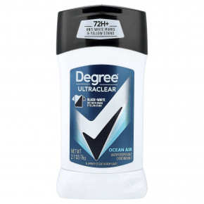 Degree, дезодорант-антиперспирант, UltraClear, чёрное и белое, океанический бриз, 76 г (2,7 унции) - описание | фото