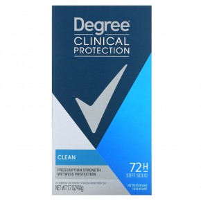 Degree, Для мужчин, Clinical Protection, Clean, дезодорант-антиперспирант, 48 г (1,7 унции) в Москве - eco-herb.ru | фото
