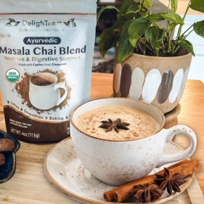 DelighTeas, Аюрведическая смесь чая масала, без кофеина, 113 г (4 унции) в Москве - eco-herb.ru | изображение DelighTeas, Аюрведическая смесь чая масала, без кофеина, 113 г (4 унции) в Москве - eco-herb.ru | фото