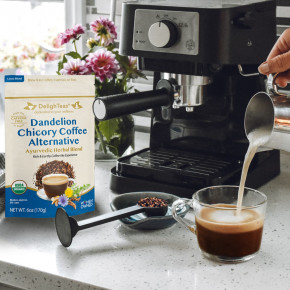 DelighTeas, аюрведическая травяная смесь, одуванчик и цикорий, альтернатива кофе, без кофеина, 170 г (6 унций) в Москве - eco-herb.ru | фото