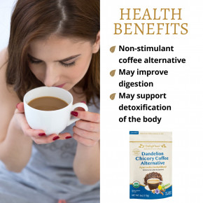 DelighTeas, аюрведическая травяная смесь, одуванчик и цикорий, альтернатива кофе, без кофеина, 170 г (6 унций) в Москве - eco-herb.ru | фото