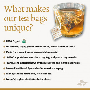 DelighTeas, Аюрведический травяной чай с куркумой, без кофеина, 30 роскошных чайных пакетиков в форме пирамидки, 120 г (4,2 унции) в Москве - eco-herb.ru | фото