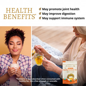 DelighTeas, Аюрведический травяной чай с куркумой, рассыпчатая смесь, без кофеина, 113 г (4 унции) в Москве - eco-herb.ru | фото